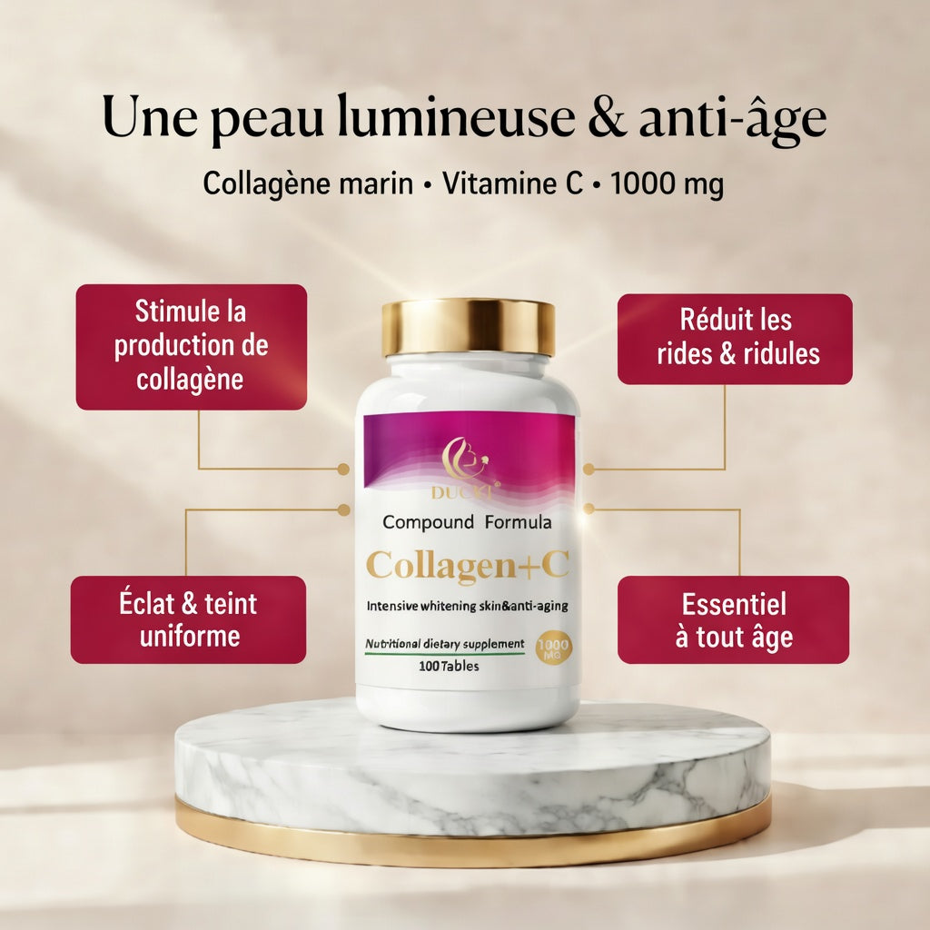 Collagène + Vitamine C DUOZI — Formule Intensive Éclat & Anti-Âge